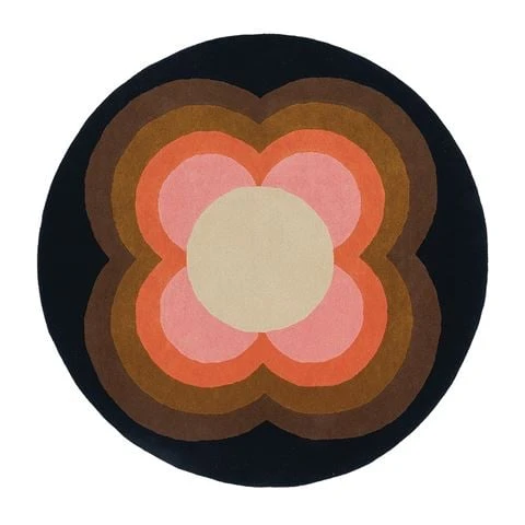 Orla Kiely - Sunflower Rug Pink 200x200cm 1 Orla Kiely - Sunflower Rug Pink 200x200cm