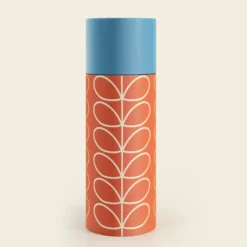 Stainless Steel Water Bottle - Orange Linear Stem -Home Decor & Bags-Orla Kiely 147317 OK stainless steel water bottle linear steam 3 tube