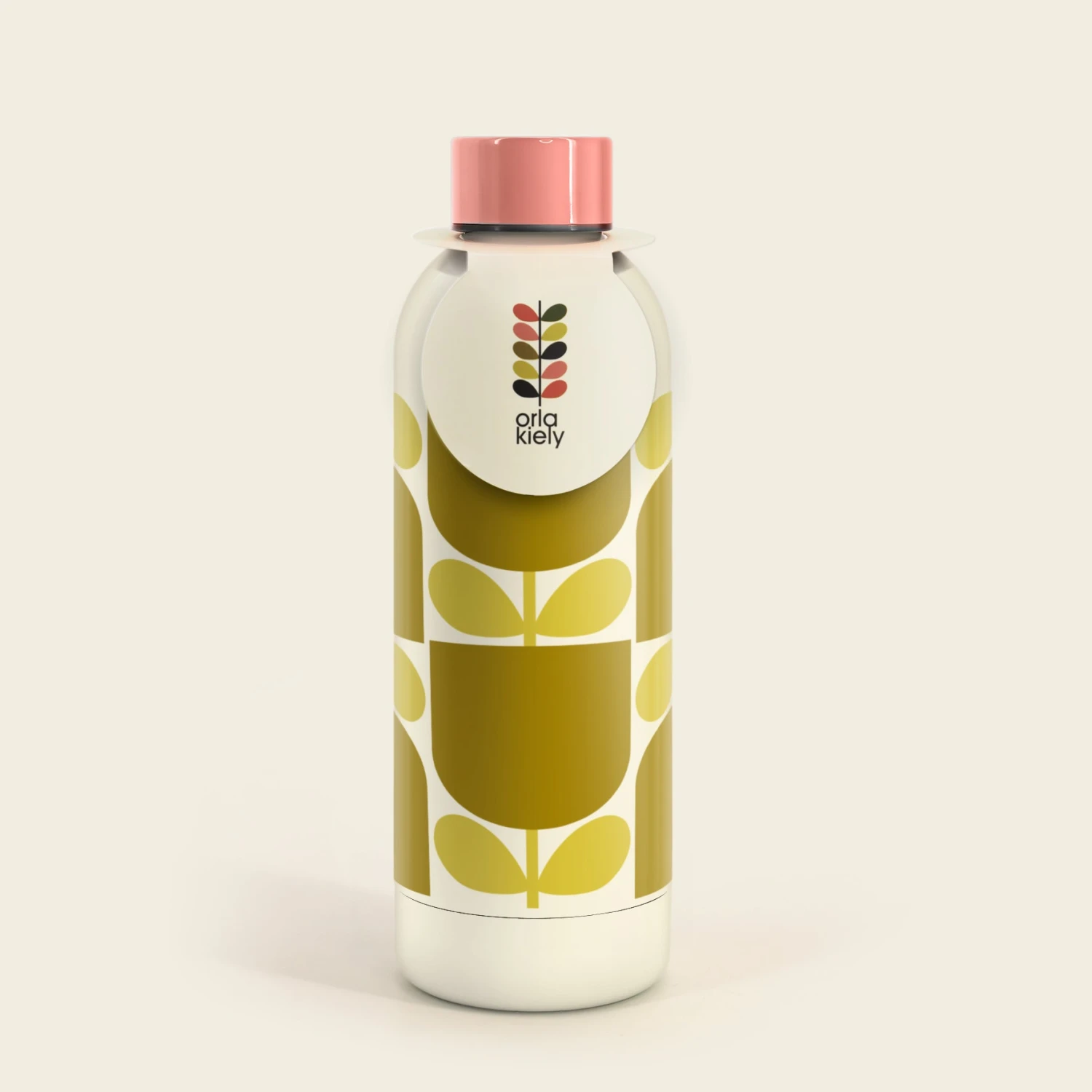 Stainless Steel Water Bottle - Block Flower - Image 2