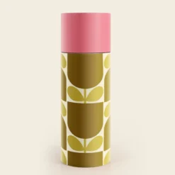 Stainless Steel Water Bottle - Block Flower -Home Decor & Bags-Orla Kiely 147324 OK stainless steel water bottle block flower 3 tube