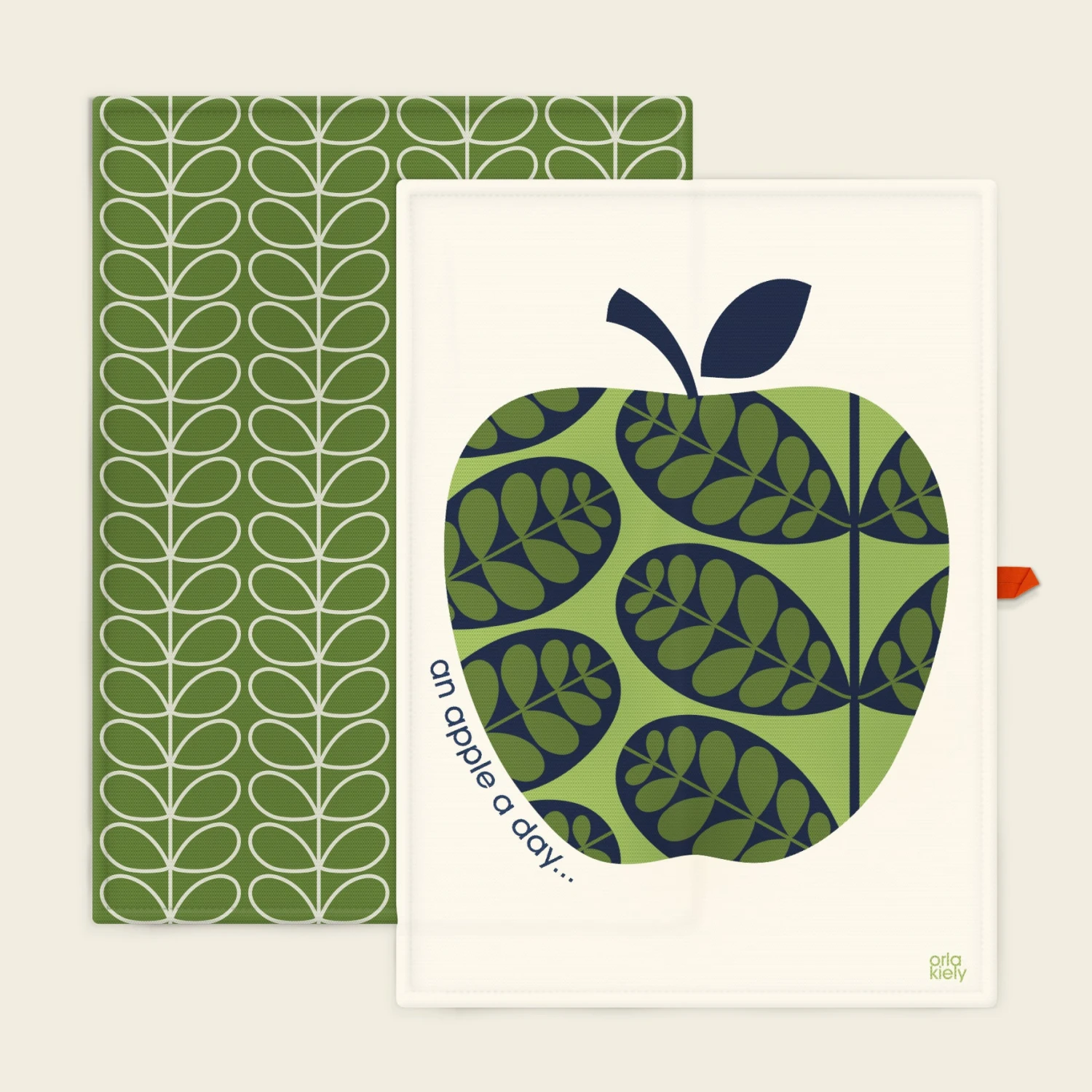 Set Of 2 Tea Towels - Apple A Day 1 Set Of 2 Tea Towels - Apple A Day