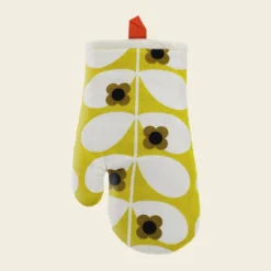Single Oven Mitt - Wild Rose Stem Dandelion 10 Single Oven Mitt - Wild Rose Stem Dandelion -Home Decor & Bags-Orla Kiely 148260okovenmittwildrosestemochre2frontview
