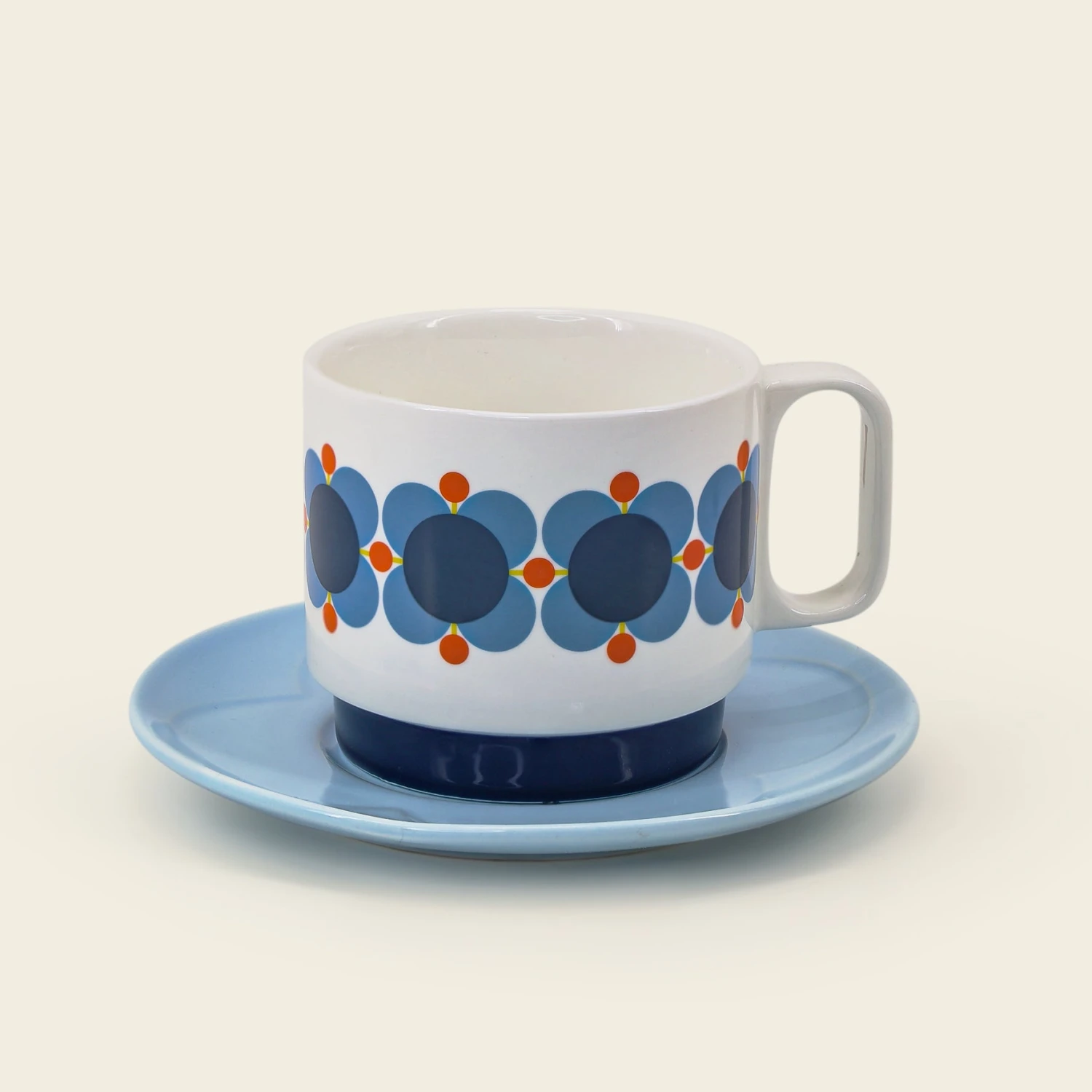 Cappuccino & Saucer Set - Atomic Flower 3 Cappuccino & Saucer Set - Atomic Flower - Image 3