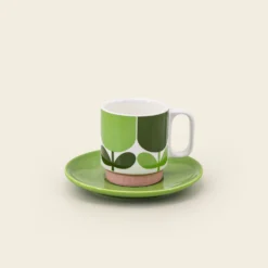 Espresso & Saucer Set - Block Flower -Home Decor & Bags-Orla Kiely 149281 OK set 2 stacking espresso mugs block flower 3