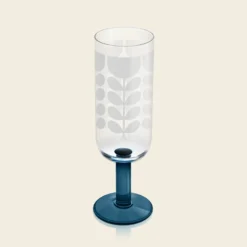 Formal Champagne Glass Set Of 4 - Forest -Home Decor & Bags-Orla Kiely 150577okformalchampagneglassessetof4setb4