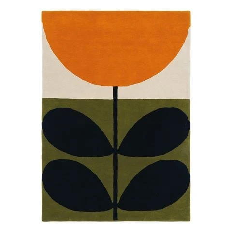 Orla Kiely - Flower Stem Rug Black 230x160cm 1 Orla Kiely - Flower Stem Rug Black 230x160cm