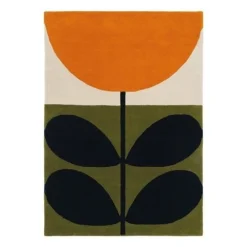 Orla Kiely - Flower Stem Rug Black 180x120cm