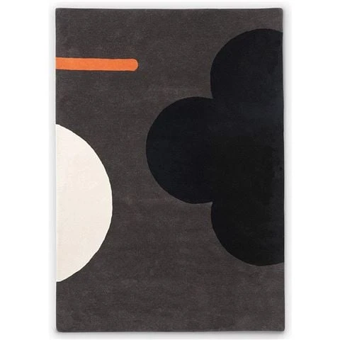 Orla Kiely - Geo Flower Rug Graphite 180x120cm 1 Orla Kiely - Geo Flower Rug Graphite 180x120cm