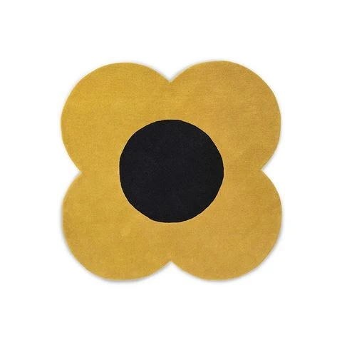 Orla Kiely - Flower Rug Sunshine 200x200cm 1 Orla Kiely - Flower Rug Sunshine 200x200cm