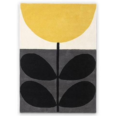 Orla Kiely - Flower Stem Rug Granite 230x160cm 1 Orla Kiely - Flower Stem Rug Granite 230x160cm
