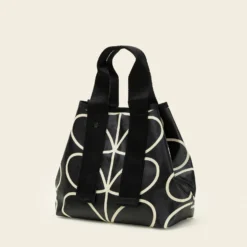 Carrysmall Basic - Linear Stem Liquorice 6 Carrysmall Basic - Linear Stem Liquorice -Home Decor & Bags-Orla Kiely 21AELIN207 0040 Carrysmall Basic Linear Stem Liquorice 3