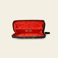 Forget Me Not Big Wallet - Linear Stem Liquorice 7 Forget Me Not Big Wallet - Linear Stem Liquorice -Home Decor & Bags-Orla Kiely 22SELIN122 0040 Forget Me Not Big Wallet Linear Stem Liquorice 4