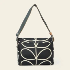 Fielder Crossbody - Linear Stem Liquorice 8 Fielder Crossbody - Linear Stem Liquorice -Home Decor & Bags-Orla Kiely 23SELIN937 0040 FielderCrossbody LinearStemLiquorice3