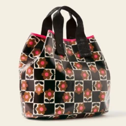 Carryall Large Tote - Flower Pot Chestnut 7 Carryall Large Tote - Flower Pot Chestnut -Home Decor & Bags-Orla Kiely 24SEFLP204 2130CarryallLargeTote FlowerPotChestnut3