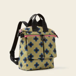 Axis Medium Backpack - Flower Polka Dot Olive -Home Decor & Bags-Orla Kiely 24SEFPD857 3130AxisMediumBackpack FlowerPolkaDotOlive2