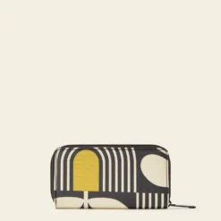 Forget Me Not Wallet - Giant Striped Tulip Noir -Home Decor & Bags-Orla Kiely 24SEGST122 0140 ForgetMeNotWallet GiantStripedTulipNoir3
