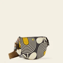 Mini Rounder Crossbody - Giant Striped Tulip Noir 7 Mini Rounder Crossbody - Giant Striped Tulip Noir -Home Decor & Bags-Orla Kiely 24SEGST864 0140 RounderCrossbody GiantStripedTulipNoir2