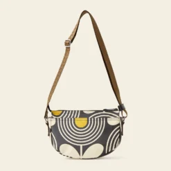 Mini Rounder Crossbody - Giant Striped Tulip Noir 8 Mini Rounder Crossbody - Giant Striped Tulip Noir -Home Decor & Bags-Orla Kiely 24SEGST864 0140 RounderCrossbody GiantStripedTulipNoir3