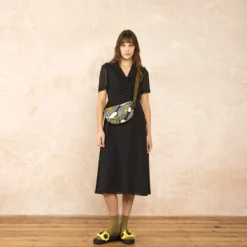 Home Decor & Bags-Orla Kiely -Home Decor & Bags-Orla Kiely 24SEGST864 0140 RounderCrossbody GiantStripedTulipNoir .model2