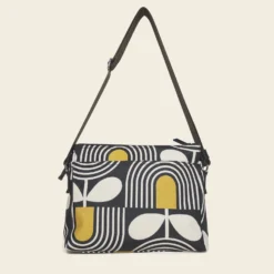 Fielder Crossbody - Giant Striped Tulip Noir -Home Decor & Bags-Orla Kiely 24SEGST937 0140 Fielder Crossbody Giant Striped Tulip Noir3