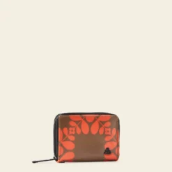 Remember Me Purse - Lattice Flower Tile Conker -Home Decor & Bags-Orla Kiely 24SELFT755 2340RememberMePurse LatticeFlowerTileConker3