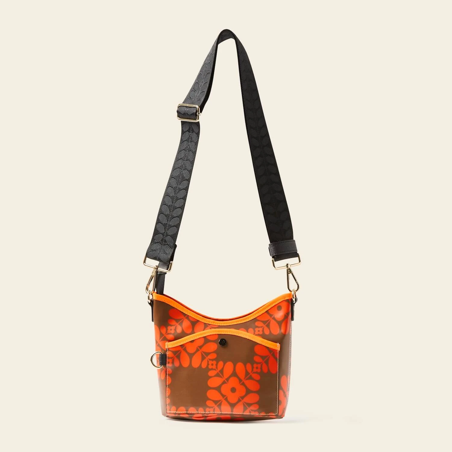 Carrymin Crossbody - Lattice Flower Tile Conker 4 Carrymin Crossbody - Lattice Flower Tile Conker - Image 4
