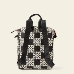 Axis Medium Backpack - Lattice Flower Tile Onyx -Home Decor & Bags-Orla Kiely 24SELFT857 0012 AxisMediumBackpack LatticeFlowerTileOnyx3