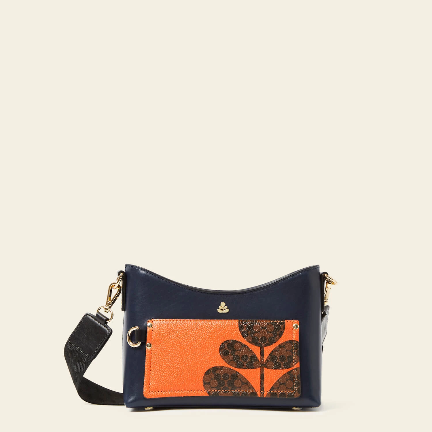 Carrymin Crossbody - Navy Puzzle Flower 1 Carrymin Crossbody - Navy Puzzle Flower