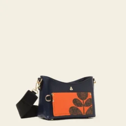 Carrymin Crossbody - Navy Puzzle Flower 7 Carrymin Crossbody - Navy Puzzle Flower -Home Decor & Bags-Orla Kiely 24SELLE833 4110 CarryminCrossbody NavyPuzzleFlowerEmblem2