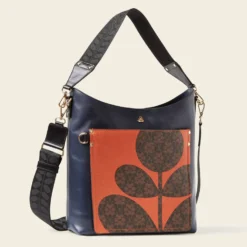 Carrymax Bucket Bag - Navy Puzzle Flower 8 Carrymax Bucket Bag - Navy Puzzle Flower -Home Decor & Bags-Orla Kiely 24SELLE835 4110 CarrymaxBucketBag NavyPuzzleFlowerEmblem2 scaled