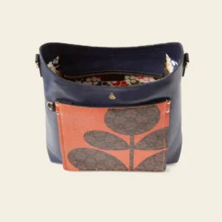 Carrymax Bucket Bag - Navy Puzzle Flower 9 Carrymax Bucket Bag - Navy Puzzle Flower -Home Decor & Bags-Orla Kiely 24SELLE835 4110 CarrymaxBucketBag NavyPuzzleFlowerEmblem4