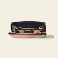 Forget Me Not Wallet - Navy Puzzle Flower -Home Decor & Bags-Orla Kiely 24SELLE844 4110 ForgetMeNotWallet NavyPuzzleFlowerEmblem4