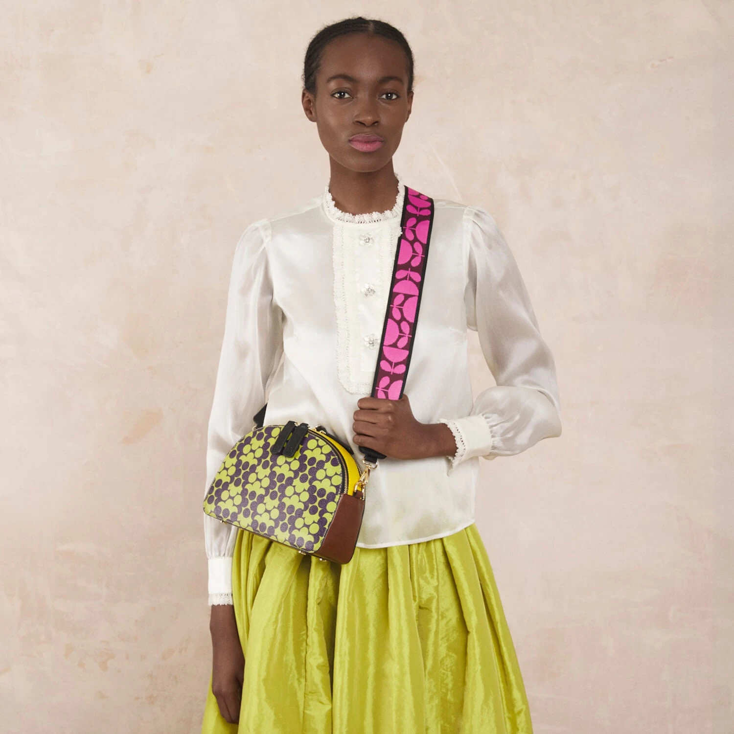 Luna Crossbody - Purple Puzzle Flower 2 Luna Crossbody - Purple Puzzle Flower - Image 2