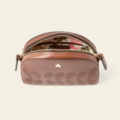 Babaluna Crossbody - Tan Punched Flower 9 Babaluna Crossbody - Tan Punched Flower -Home Decor & Bags-Orla Kiely 24SELLE878 2170 BabalunaCrossbody TanPunchedFlower4