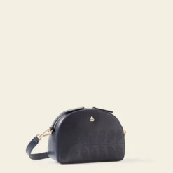 Babaluna Crossbody - Navy Punched Flower -Home Decor & Bags-Orla Kiely 24SELLE878 4110 BabalunaCrossbody NavyPunchedFlower2