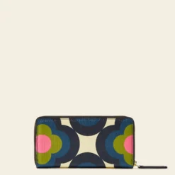 Forget Me Not Wallet - Radial Flower Rockpool -Home Decor & Bags-Orla Kiely 24SERAF754 4400ForgetMeNotWallet RadialFlowerRockpool3