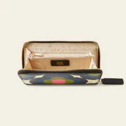 Forget Me Not Wallet - Radial Flower Rockpool -Home Decor & Bags-Orla Kiely 24SERAF754 4400ForgetMeNotWallet RadialFlowerRockpool4