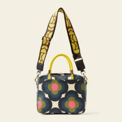 Block Medium Handbag - Radial Flower Rockpool -Home Decor & Bags-Orla Kiely 24SERAF838 4400BlockMediumHandbag RadialFlowerRockpool3