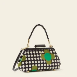 Jenny D Clutch - Jewel Flower Polka Dot -Home Decor & Bags-Orla Kiely 24SESAT844 3420 JennyD CClutch JewelFlowerPolkaDot2