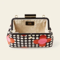 Jenny D Clutch - Fuchsia Flower Polka Dot 9 Jenny D Clutch - Fuchsia Flower Polka Dot -Home Decor & Bags-Orla Kiely 24SESAT844 6710 JennyD CClutch FuchsiaFlowerPolkaDot4