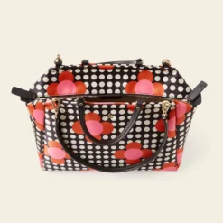 Opera Big Tote - Fuchsia Flower Polka Dot -Home Decor & Bags-Orla Kiely 24SESAT861 6710 OperaBigTote FuchsiaFlowerPolkaDot4