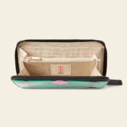 Forget Me Not Wallet - Sixties Stem Emerald -Home Decor & Bags-Orla Kiely 24SESIX122 3100ForgetMeNotWallet SixtiesStemEmerald4