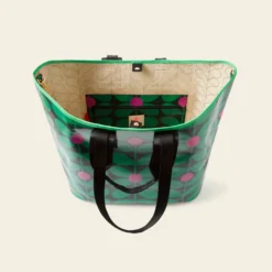 Carryall Large Tote - Sixties Stem Emerald -Home Decor & Bags-Orla Kiely 24SESIX204 3100CarryallLargeTote SixtiesStemEmerald4