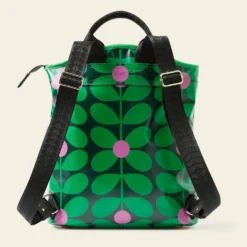 Carry Backpack - Sixties Stem Emerald -Home Decor & Bags-Orla Kiely 24SESIX876 3100CarryBackpack SixtiesStemEmerald3