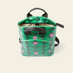 Carry Backpack - Sixties Stem Emerald -Home Decor & Bags-Orla Kiely 24SESIX876 3100CarryBackpack SixtiesStemEmerald4