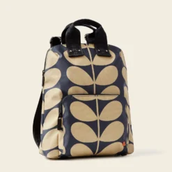 Bestie Backpack - Solid Stem Oatmeal -Home Decor & Bags-Orla Kiely 24SESLD138 1965BestieBackpack SolidStemOatmealNavy2