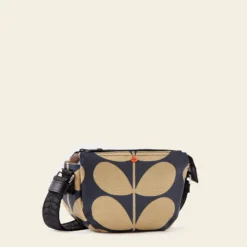 Mini Rounder Crossbody - Solid Stem Oatmeal 7 Mini Rounder Crossbody - Solid Stem Oatmeal -Home Decor & Bags-Orla Kiely 24SESLD864 1965 MiniHalfMoonCrossbody SolidStemOatmealNavy2
