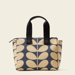 Walker Tote - Solid Stem Oatmeal -Home Decor & Bags-Orla Kiely 24SESLD872 1965 TweakedWatsonHandbag SolidStemOatmealNavy3