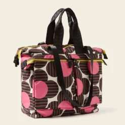 Axis Tote - Striped Flower Azalea -Home Decor & Bags-Orla Kiely 24SESTF862 6730AxisTote StripedFlowerAzalea2