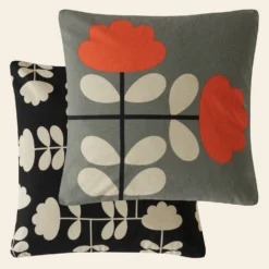 Cut Stem Cushion Smoke-Tomato